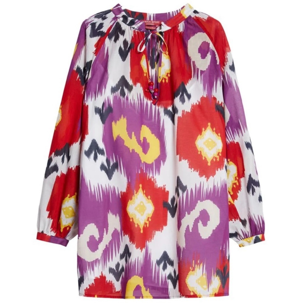 Marina Rinaldi Sport Fiaccola Blouse Top XXL 20 Women’s shirt long slv vibrant